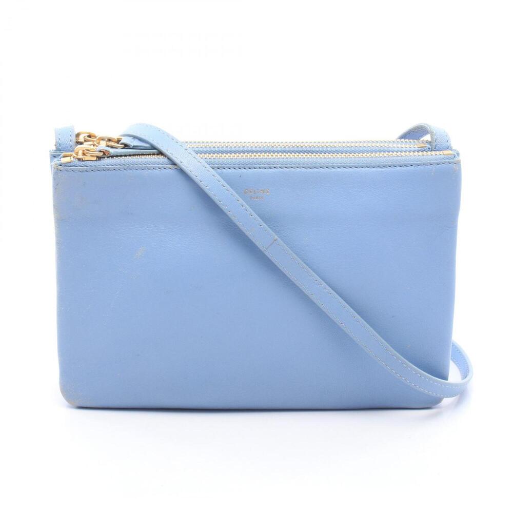 Celine TRIO SMALL Shoulder Bag/Handbag, Leather, Women's, Blue